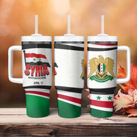 Syria Independence Day Tumbler With Handle with National Flag and Emblem