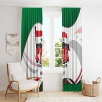 Syria Independence Day Window Curtain with National Flag and Emblem