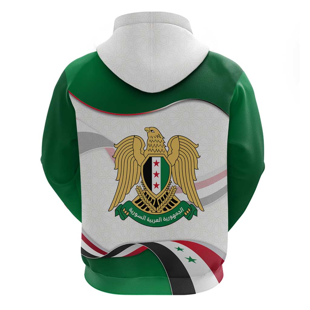 Syria Independence Day Zip Hoodie with National Flag and Emblem
