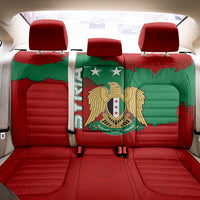 Syria National Emblem Back Car Seat Cover with Map and Flag Pattern