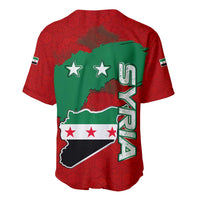 Syria National Emblem Baseball Jersey with Map and Flag Pattern