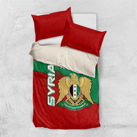 Syria National Emblem Bedding Set with Map and Flag Pattern