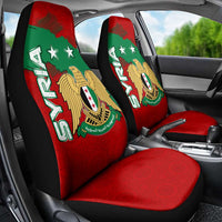Syria National Emblem Car Seat Cover with Map and Flag Pattern