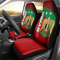 Syria National Emblem Car Seat Cover with Map and Flag Pattern