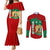 Syria National Emblem Couples Matching Mermaid Dress and Long Sleeve Button Shirt with Map and Flag Pattern