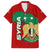 Syria National Emblem Family Matching Off The Shoulder Long Sleeve Dress and Hawaiian Shirt with Map and Flag Pattern