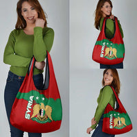 Syria National Emblem Grocery Bag with Map and Flag Pattern