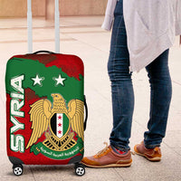 Syria National Emblem Luggage Cover with Map and Flag Pattern