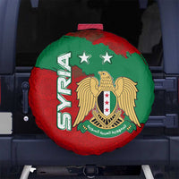 Syria National Emblem Spare Tire Cover with Map and Flag Pattern