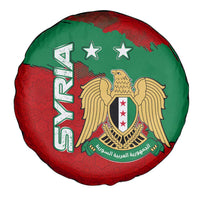 Syria National Emblem Spare Tire Cover with Map and Flag Pattern