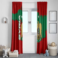 Syria National Emblem Window Curtain with Map and Flag Pattern