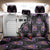 Personalized Bowling Flame Back Car Seat Cover Black and White Split Pattern and Purple Fireball Graphics - Wonder Print Shop