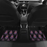 Personalized Bowling Flame Car Mats Black and White Split Pattern and Purple Fireball Graphics - Wonder Print Shop