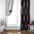 Personalized Bowling Flame Window Curtain Black and White Split Pattern and Purple Fireball Graphics - Wonder Print Shop