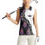 Personalized Bowling Flame Women Sleeveless Polo Shirt Black and White Split Pattern and Purple Fireball Graphics - Wonder Print Shop
