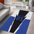 Personalized Bass Fishing Area Rug Jumping Fish and Blue White Lightning Pattern Design - Wonder Print Shop