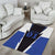 Personalized Bass Fishing Area Rug Jumping Fish and Blue White Lightning Pattern Design - Wonder Print Shop
