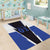 Personalized Bass Fishing Area Rug Jumping Fish and Blue White Lightning Pattern Design - Wonder Print Shop