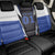 Personalized Bass Fishing Back Car Seat Cover Jumping Fish and Blue White Lightning Pattern Design - Wonder Print Shop
