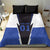 Personalized Bass Fishing Bedding Set Jumping Fish and Blue White Lightning Pattern Design - Wonder Print Shop