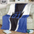Personalized Bass Fishing Blanket Jumping Fish and Blue White Lightning Pattern Design - Wonder Print Shop
