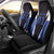Personalized Bass Fishing Car Seat Cover Jumping Fish and Blue White Lightning Pattern Design - Wonder Print Shop