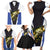 Personalized Bass Fishing Family Matching Short Sleeve Bodycon Dress and Hawaiian Shirt Jumping Fish and Blue White Lightning Pattern Design - Wonder Print Shop