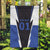 Personalized Bass Fishing Garden Flag Jumping Fish and Blue White Lightning Pattern Design - Wonder Print Shop