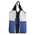 Personalized Bass Fishing Grocery Bag Jumping Fish and Blue White Lightning Pattern Design - Wonder Print Shop