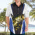 Personalized Bass Fishing Hawaiian Shirt Jumping Fish and Blue White Lightning Pattern Design - Wonder Print Shop