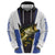 Personalized Bass Fishing Hoodie Jumping Fish and Blue White Lightning Pattern Design - Wonder Print Shop