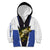 Personalized Bass Fishing Kid Hoodie Jumping Fish and Blue White Lightning Pattern Design - Wonder Print Shop