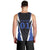 Personalized Bass Fishing Men Tank Top Jumping Fish and Blue White Lightning Pattern Design - Wonder Print Shop