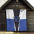 Personalized Bass Fishing Quilt Jumping Fish and Blue White Lightning Pattern Design - Wonder Print Shop