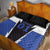 Personalized Bass Fishing Quilt Bed Set Jumping Fish and Blue White Lightning Pattern Design - Wonder Print Shop