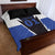 Personalized Bass Fishing Quilt Bed Set Jumping Fish and Blue White Lightning Pattern Design - Wonder Print Shop