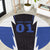 Personalized Bass Fishing Round Carpet Jumping Fish and Blue White Lightning Pattern Design - Wonder Print Shop
