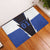Personalized Bass Fishing Rubber Doormat Jumping Fish and Blue White Lightning Pattern Design - Wonder Print Shop