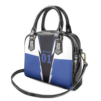 Personalized Bass Fishing Shoulder Handbag Jumping Fish and Blue White Lightning Pattern Design - Wonder Print Shop