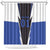 Personalized Bass Fishing Shower Curtain Jumping Fish and Blue White Lightning Pattern Design - Wonder Print Shop