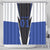 Personalized Bass Fishing Shower Curtain Jumping Fish and Blue White Lightning Pattern Design - Wonder Print Shop