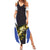 Personalized Bass Fishing Summer Maxi Dress Jumping Fish and Blue White Lightning Pattern Design - Wonder Print Shop