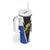 Personalized Bass Fishing Tumbler With Handle Jumping Fish and Blue White Lightning Pattern Design - Wonder Print Shop