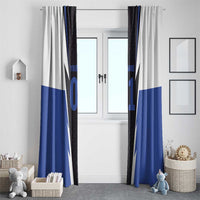 Personalized Bass Fishing Window Curtain Jumping Fish and Blue White Lightning Pattern Design - Wonder Print Shop