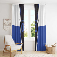 Personalized Bass Fishing Window Curtain Jumping Fish and Blue White Lightning Pattern Design - Wonder Print Shop