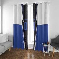 Personalized Bass Fishing Window Curtain Jumping Fish and Blue White Lightning Pattern Design - Wonder Print Shop