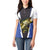 Personalized Bass Fishing Women Polo Shirt Jumping Fish and Blue White Lightning Pattern Design - Wonder Print Shop