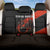 Personalized Bowling Tournament Back Car Seat Cover Ball Strike Black And Red Custom Bowling Team - Wonder Print Shop