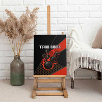 Personalized Bowling Tournament Canvas Wall Art Ball Strike Black And Red Custom Bowling Team - Wonder Print Shop