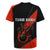 Personalized Bowling Tournament Rugby Jersey Ball Strike Black And Red Custom Bowling Team - Wonder Print Shop